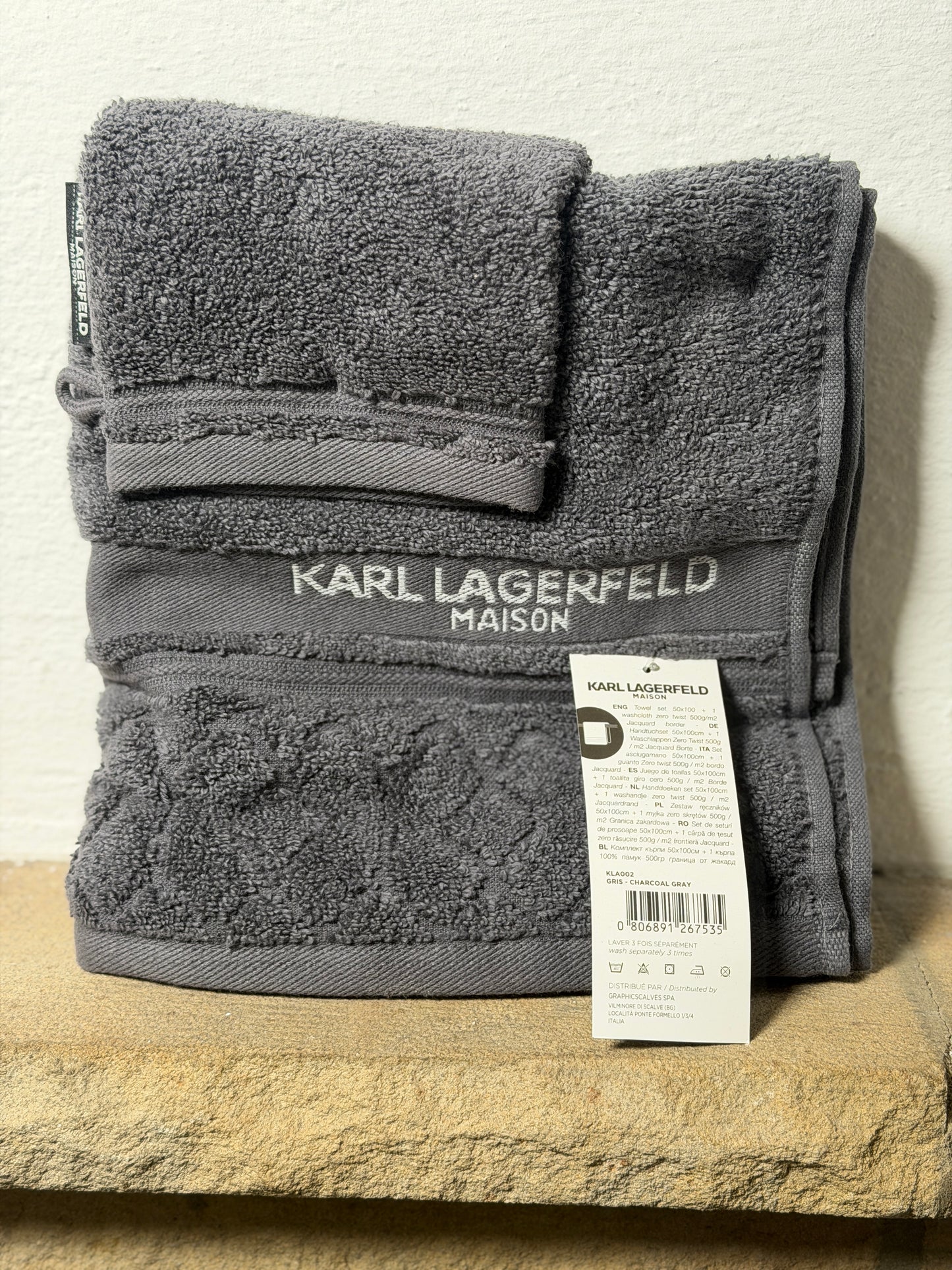 Handtuchset 15×20 + 50×100 Anthrazit