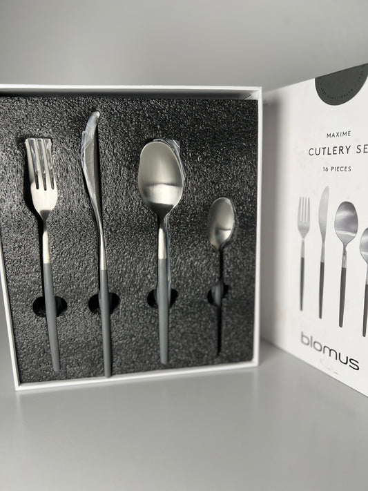 Besteck-Set 16-tlg. -MAXIME- Farbe Sharkskin