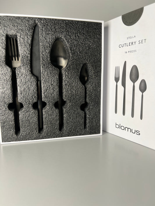 Besteck-Set -STELLA- Farbe Black 16-tlg.