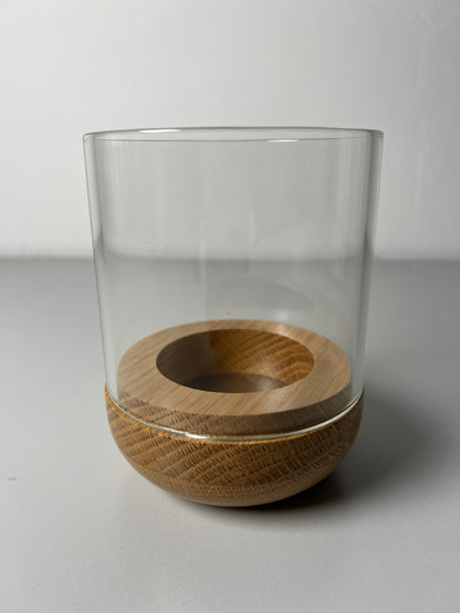 Windlicht -Lanto- Hurricane Lamp Gr.S Eiche