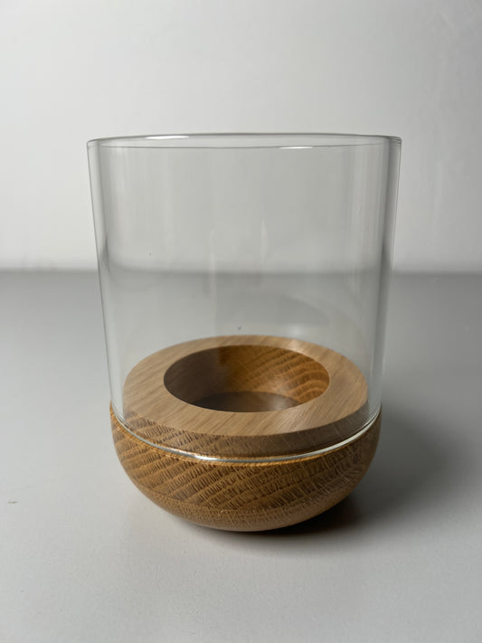 Windlicht -Lanto- Hurricane Lamp Gr.S Eiche