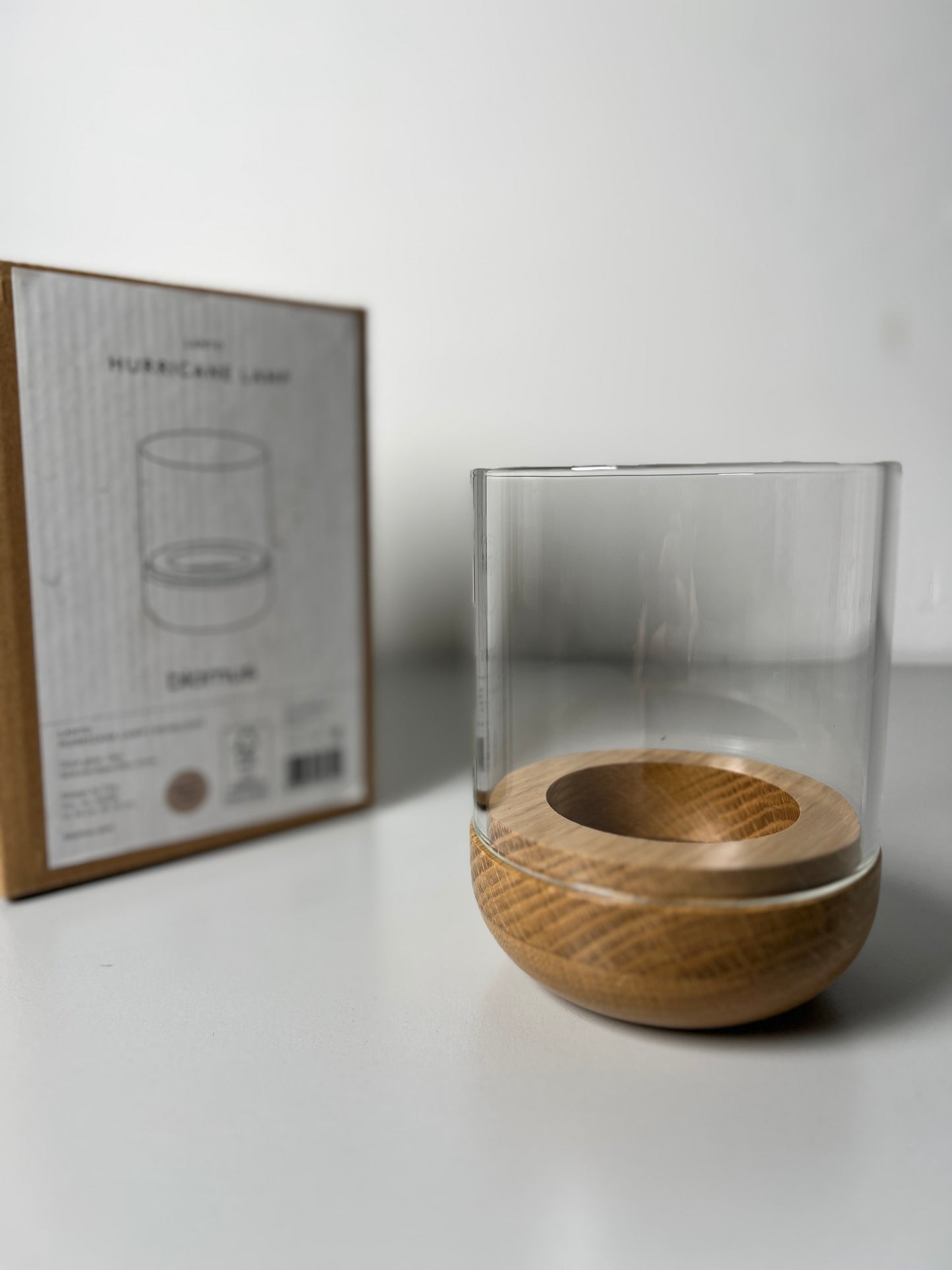 Windlicht -Lanto- Hurricane Lamp Gr.S Eiche