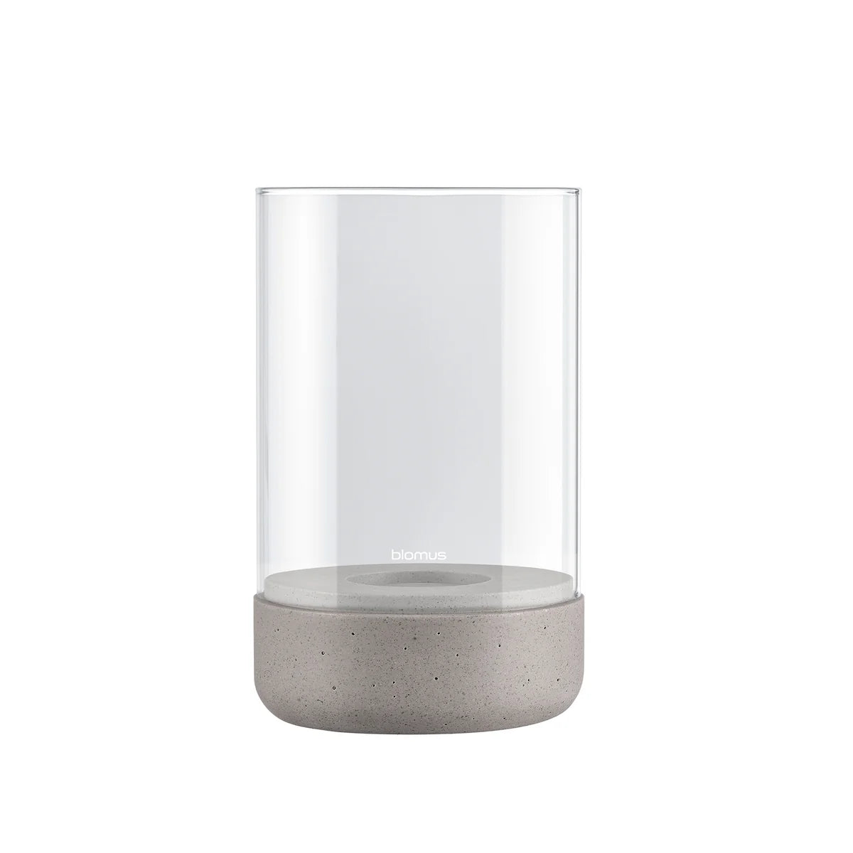 Hurricane Lamp Concrete Glass Clear